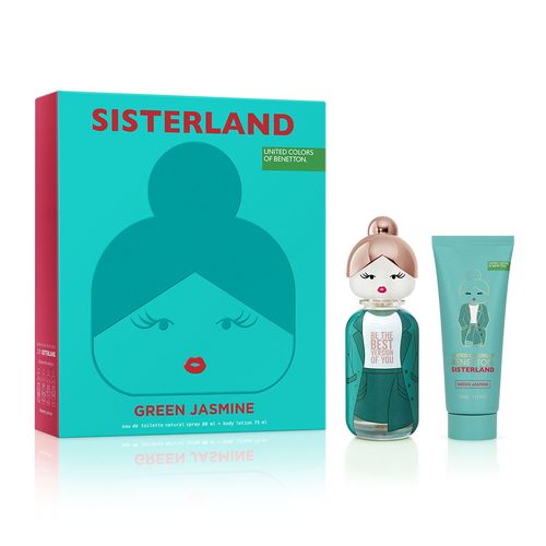 Set Sisterland Green Jasmine EDT 80 ml + Body Lotion