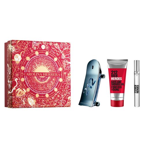 Cofre 212 Heroes 90 ml + Shower Gel 100 ml + Mega Spritzer