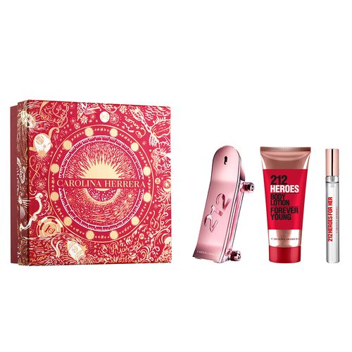 Cofre 212 Heroes Her EDP 80 ml + Body Lotion 100 ml + Rollon