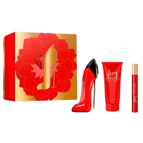 Carolina Herrera Very Good Girl Fem Edp  80ml + Body Lotion 100 Ml + Minitalla 10 Ml EDP