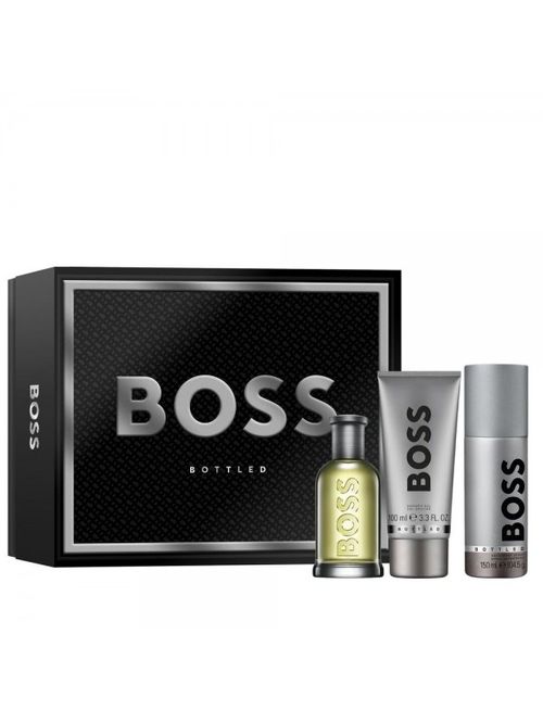 Boss Bottled EDT 100 ml + Shower Gel 100 ml + Deodorant Spray 150 ml