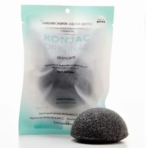 ESPONJA FAC KONJAC NEGRA